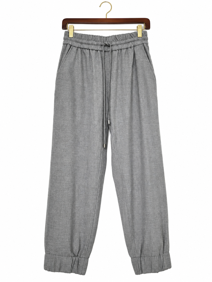 Zara Elastic Waist Drawstring Jogger Pants Gray- Size 5