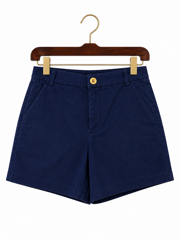 Lilly Pulitzer True Navy Stretch Twill Chino Callahan Shorts - 0
