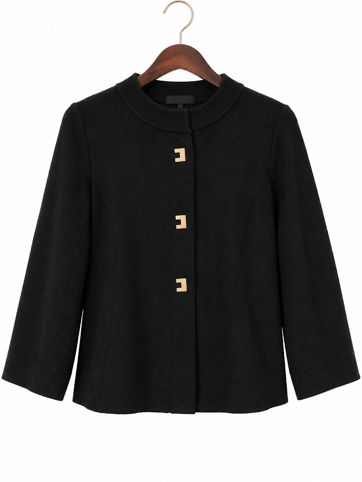 Love Ever After Geometric Gold Button Cardigan Sweater - L