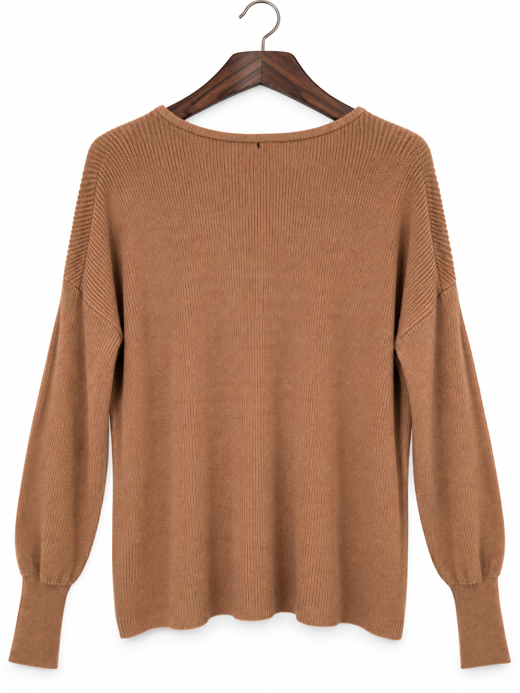 Premise Camel Bronze Knit Sweater - XL