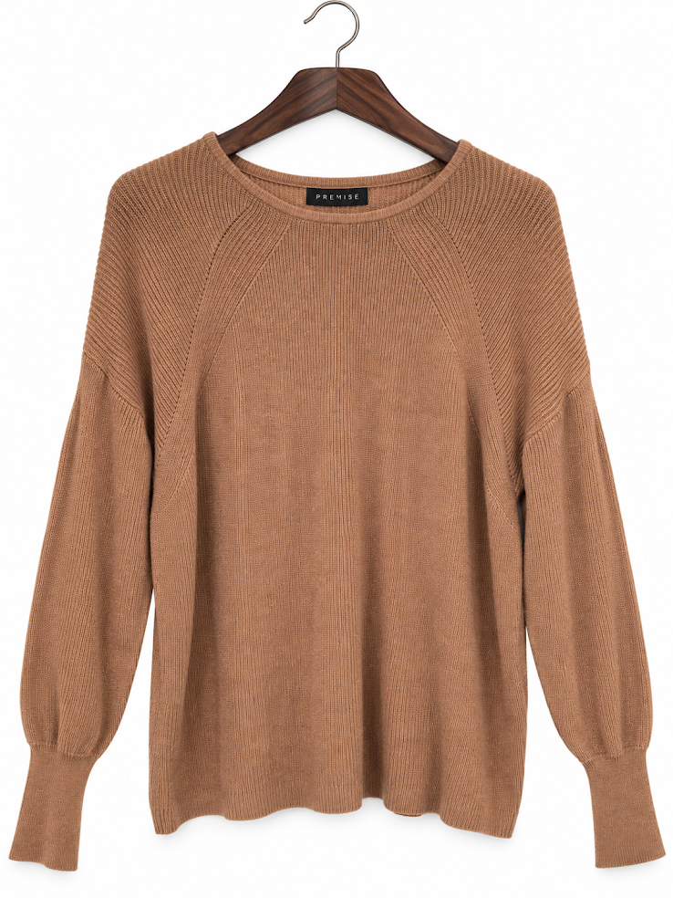 Premise Camel Bronze Knit Sweater - XL