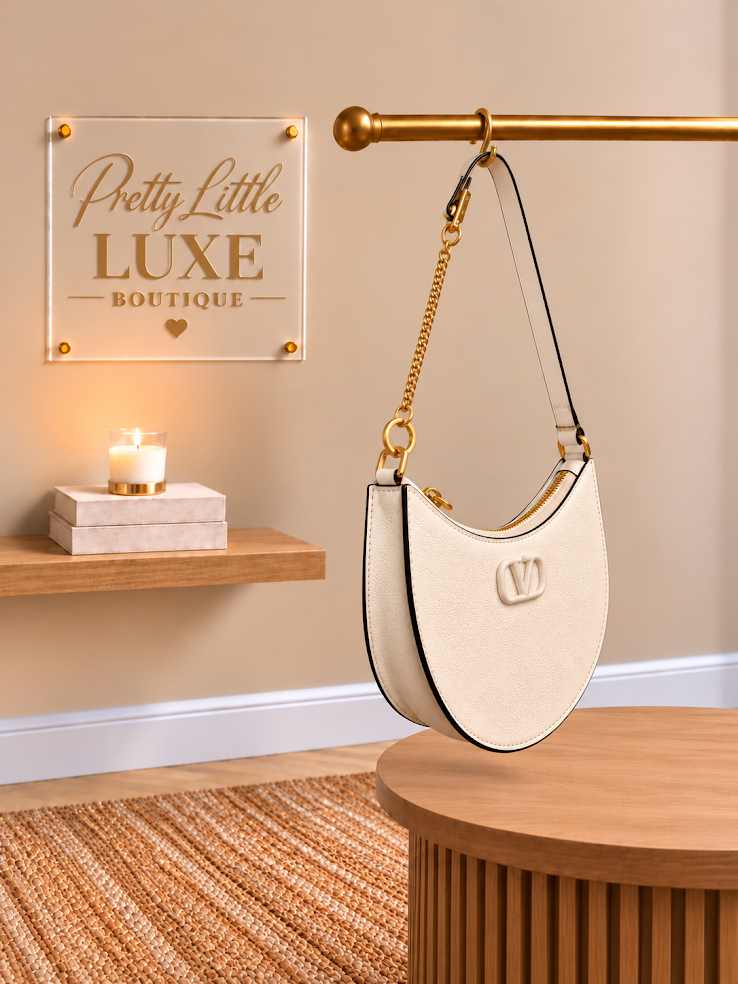 Valentino Garavani VLogo Signature Mini Hobo Bag in Grainy Calfskin Light Ivory