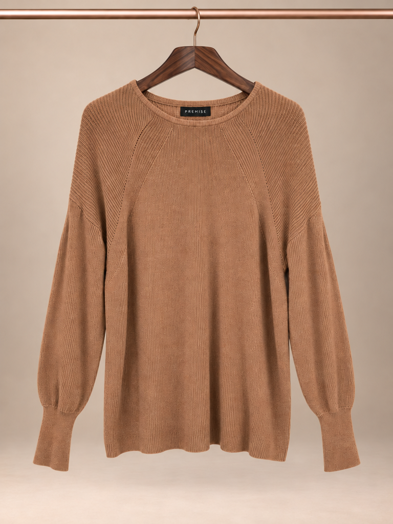 Premise Camel Bronze Knit Sweater - XL
