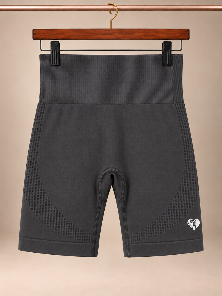 Women's Best Power Seamless High-Waisted Shorts – Graphite Dark Grey Size XS NWOT