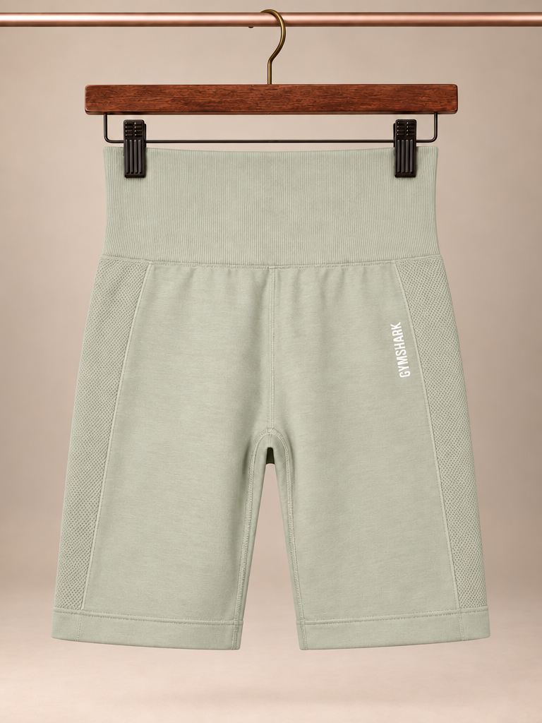 Gymshark Vital Seamless 2.0 High-Waisted Shorts – Light Sage Green Size -Small NWOT