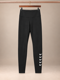 Nike Dri-FIT Swoosh Run Mid-Rise 7/8 Running Leggings – Black Stacked Mini Logo -Small NWOT