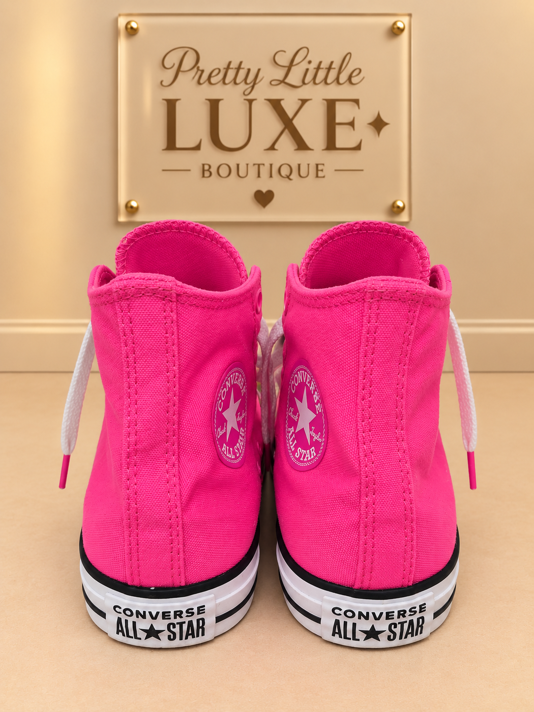 Converse Chuck Taylor All Star High Top Canvas Sneakers in Neo Pink size- Women's 8.5