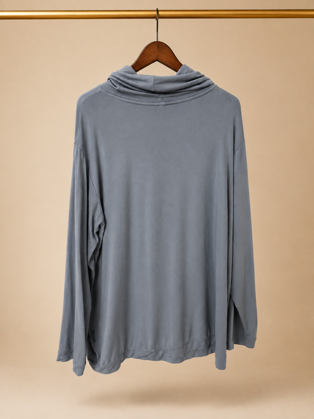 Emirates Grey Cowl Neck Drawstring Kangaroo Pocket Hoodie S/M